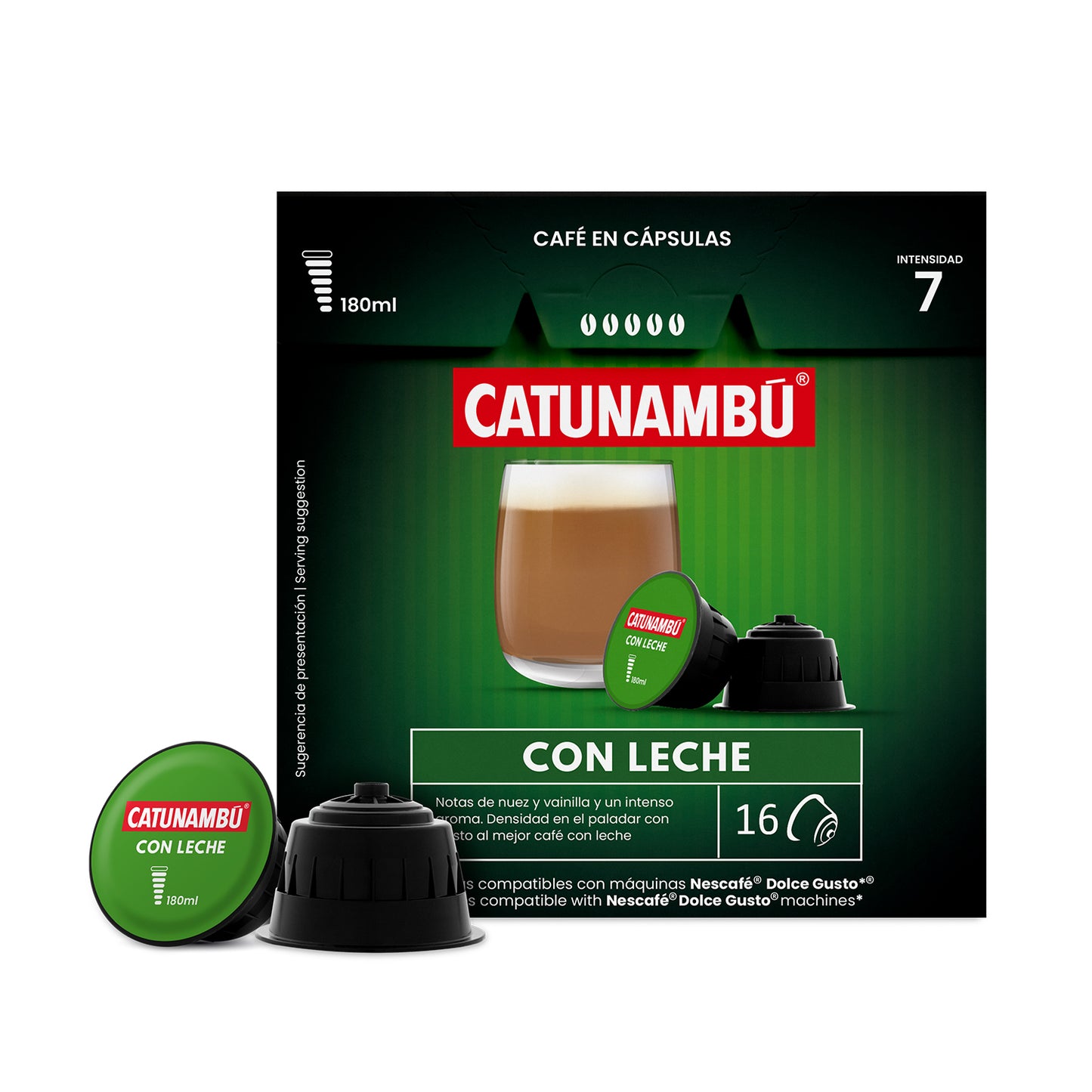 Cápsulas de Café con Leche (16 caps.) · Compatibles Dolce Gusto®