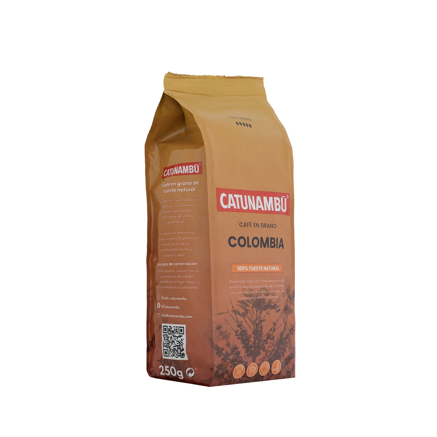 Colombian Natural Whole Bean Coffee 250g